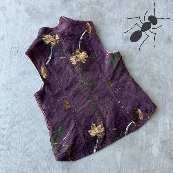 Vintage Y2K Carhartt WOMENS purple realtree work wear vest - Picture 4 of 5